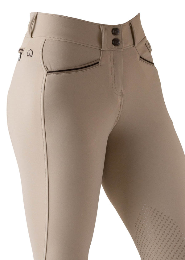 Winter Fleece Lined Breeches - Beige (knee grip)