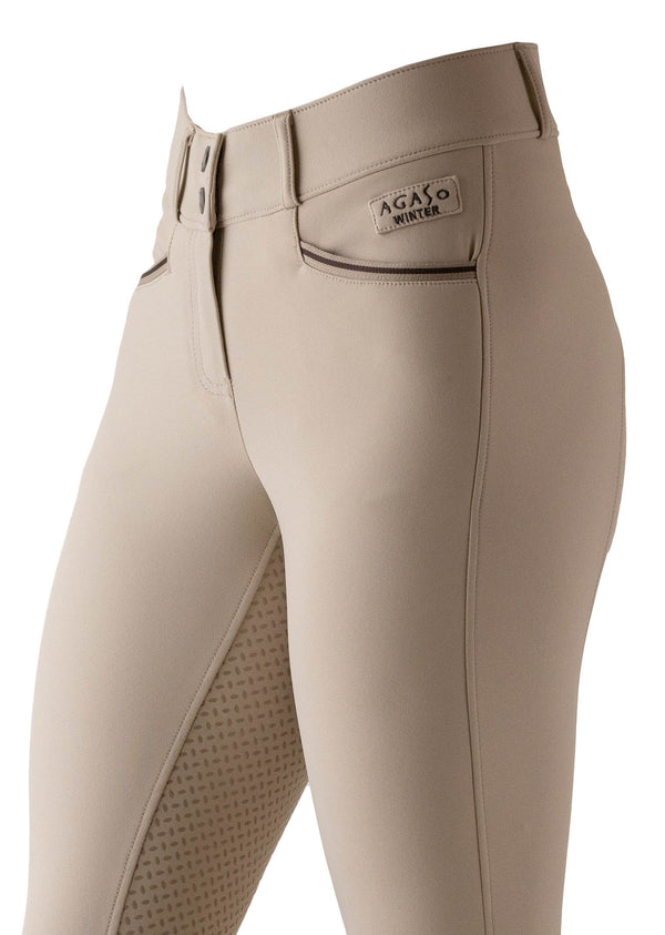 Winter Fleece Lined Breeches - Beige (Full Seat) alternate view