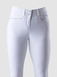 Winter Fleece Lined Knee Grip Breeches - White view 2