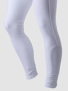 Winter Fleece Lined Knee Grip Breeches - White view 6