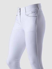 Winter Fleece Lined Knee Grip Breeches - White view 7