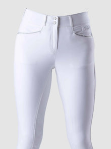Winter Fleece Lined Breeches Knee grip- White view 3