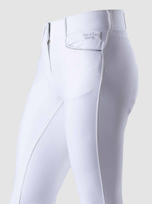 Winter Fleece Lined Breeches Knee grip- White view 2