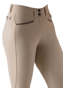 Winter Fleece Lined Breeches - Beige (knee grip) view 1