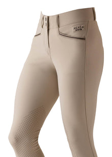 Winter Fleece Lined Breeches - Beige (knee grip) view 2