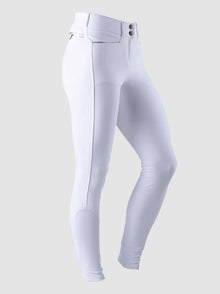 Winter Fleece Lined Knee Grip Breeches - White view 4