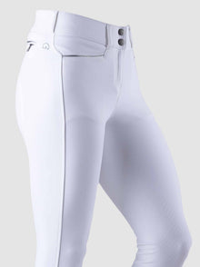 Winter Fleece Lined Knee Grip Breeches - White view 1