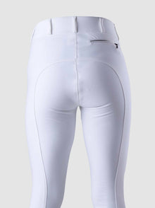 Winter Fleece Lined Knee Grip Breeches - White view 3