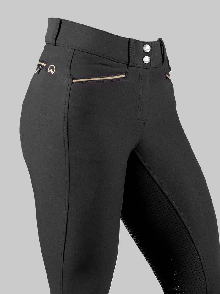 Winter Fleece Lined Breeches Full seat - Black