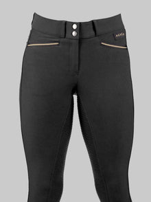 Winter Fleece Lined Breeches Full seat - Black view 3